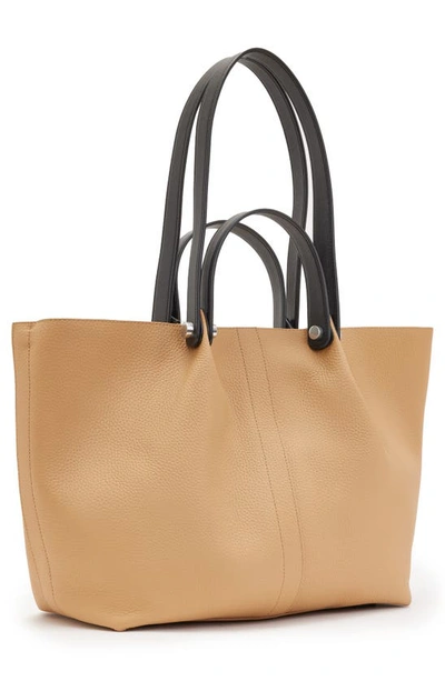 Allsaints Small Allington Tote In Tan Brown
