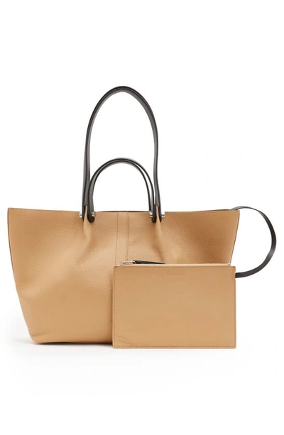 Allsaints Small Allington Tote In Tan Brown