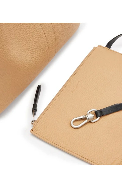 Allsaints Small Allington Tote In Tan Brown