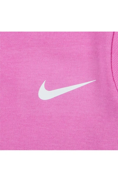 Shop Nike Mini Me 3-pack Bodysuits In Pink Foam