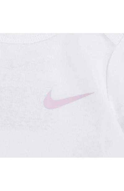 Shop Nike Mini Me 3-pack Bodysuits In Pink Foam