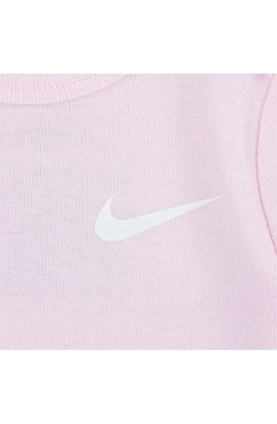 Shop Nike Mini Me 3-pack Bodysuits In Pink Foam