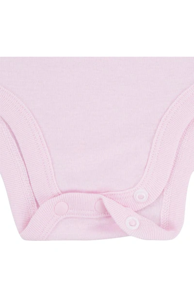 Shop Nike Mini Me 3-pack Bodysuits In Pink Foam