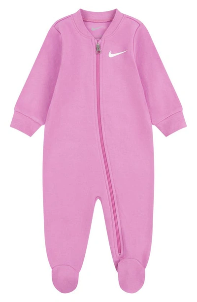 Shop Nike Essentials French Terry Footie In Playful Pink
