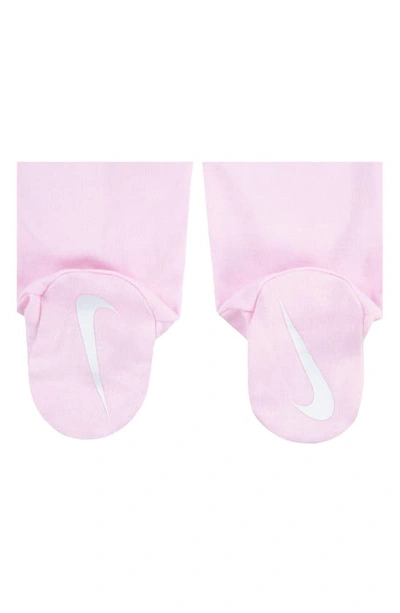 Shop Nike Essentials French Terry Footie In Pink Foam