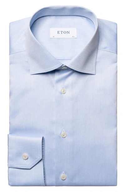 Shop Eton Contemporary Fit Twill Dress Shirt In Light/ Pastel Blue