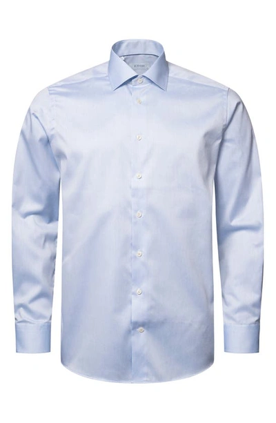Shop Eton Contemporary Fit Twill Dress Shirt In Light/ Pastel Blue