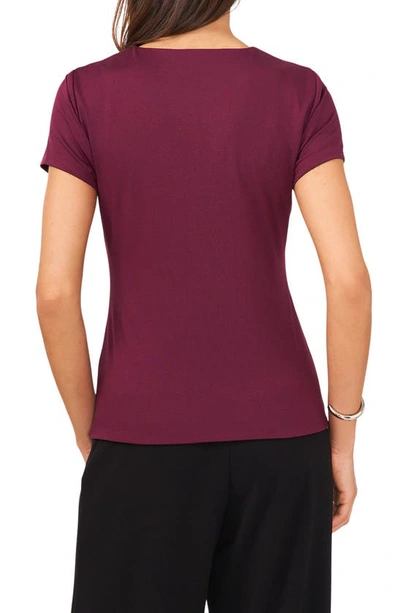 Shop Halogen Essential Compression T-shirt In Grape Wine