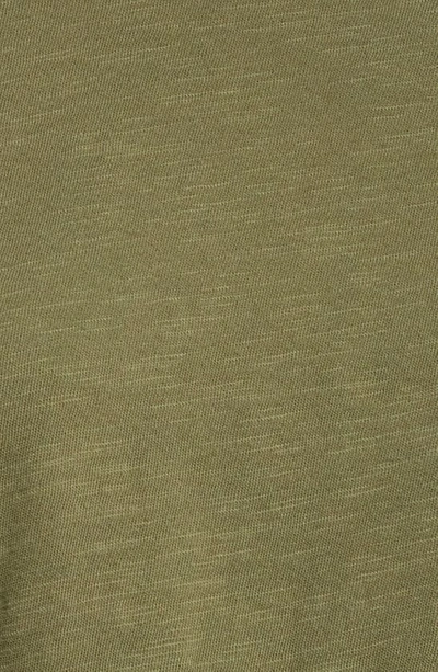 Shop Zella Relaxed Long Sleeve Slub Jersey T-shirt In Olive Night