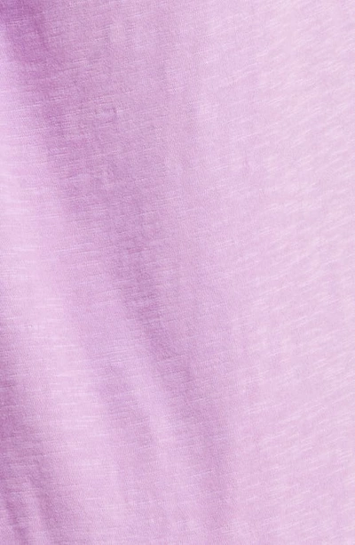 Shop Zella Relaxed Long Sleeve Slub Jersey T-shirt In Purple Iris