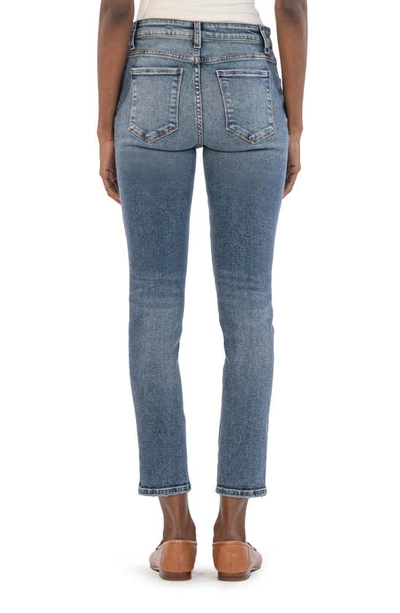 Shop Kut From The Kloth Reese Fab Ab High Waist Ankle Slim Straight Leg Jeans In Agile