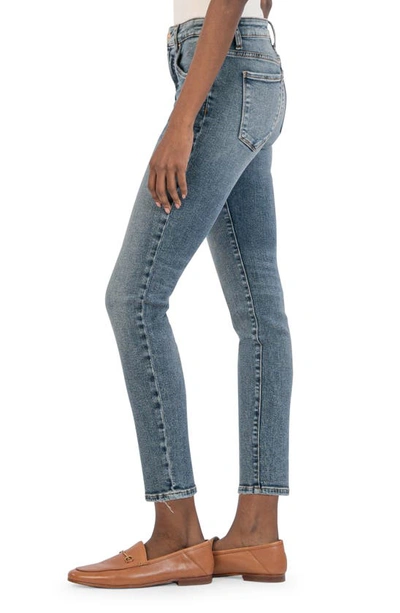Shop Kut From The Kloth Reese Fab Ab High Waist Straight Leg Jeans In Agile