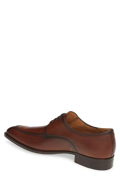 Shop Mezlan Moc Toe Derby In Cognac Leather