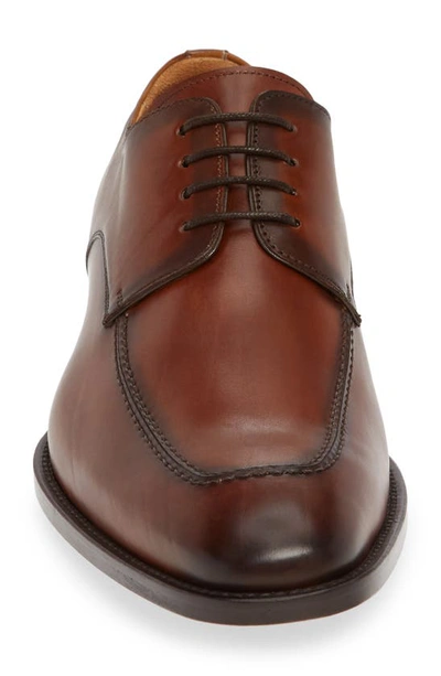 Shop Mezlan Moc Toe Derby In Cognac Leather