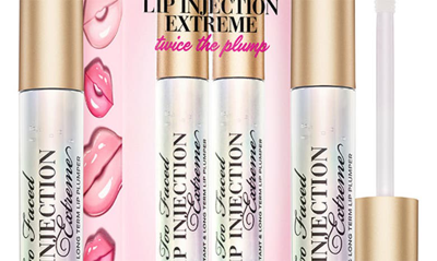 Shop Too Faced Lip Injection Extreme Twice The Plump Lip Gloss Duo (nordstrom Exclusive) $58 Value In Clear