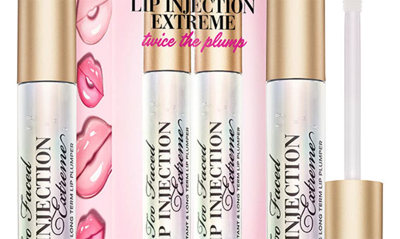 Too Faced Lip Injection Extreme Twice The Plump Lip Gloss Duo (nordstrom Exclusive) $58 Value In Clear