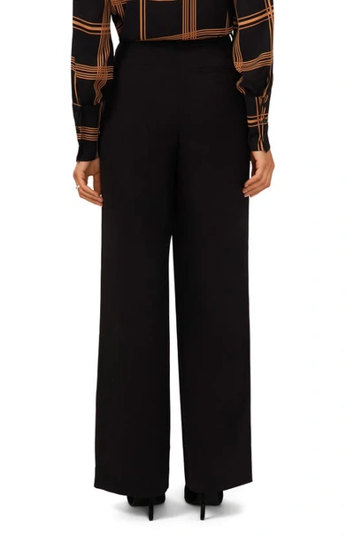 Shop Halogen (r) High Waist Wide Leg Pants In Rich Black