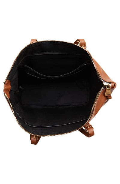 REBECCA MINKOFF CHUNKY LEATHER ZIP TOTE 