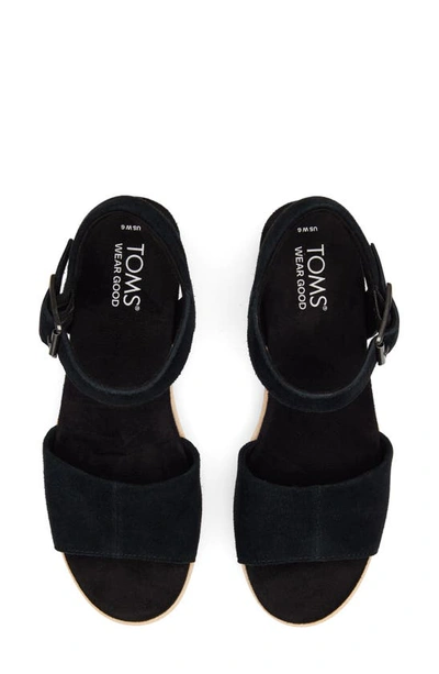 Shop Toms Diana Platform Wedge Sandal In Black
