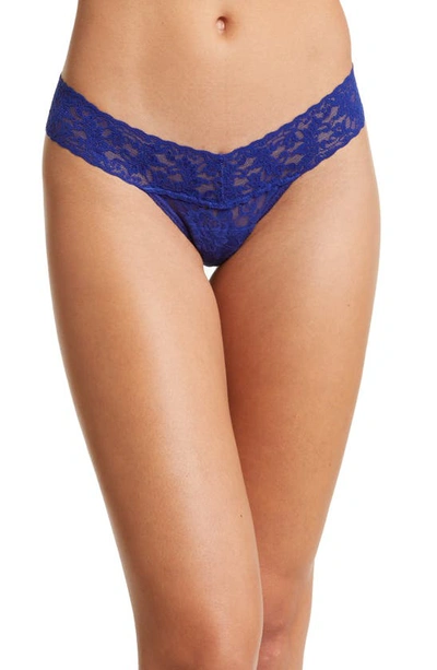 Shop Hanky Panky Low Rise Thong In Midnight Blue