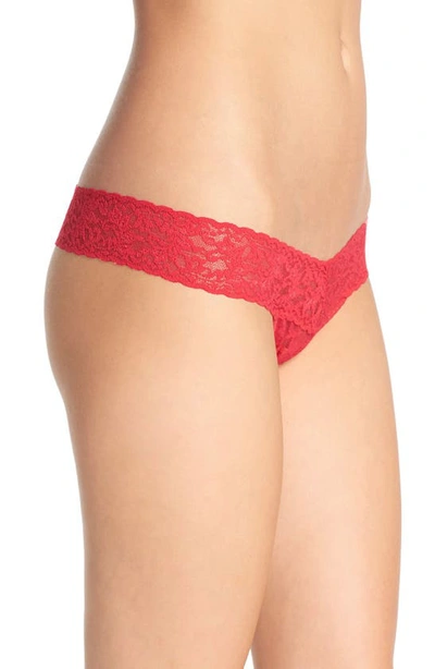 Shop Hanky Panky Low Rise Thong In Strawberry