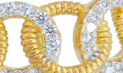 Shop Freida Rothman Shining Hope Chain Hoop Earrings In Gold And Silver