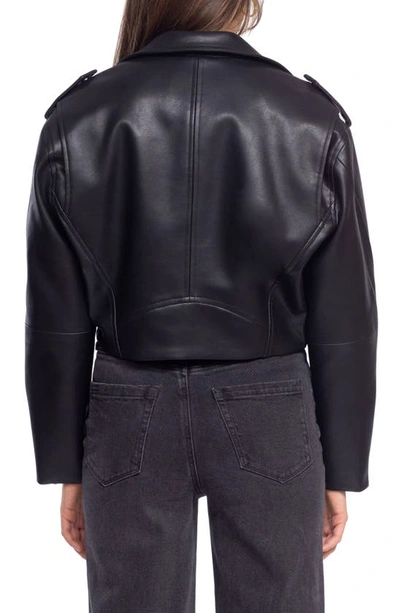 Shop Blanknyc Faux Leather Crop Moto Jacket In High Flyer