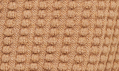 Shop French Connection Mozart Mixed Stitch Cotton Sweater In Camel Melange