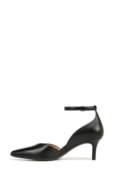 Shop Naturalizer Evelyn Ankle Strap Pointed Toe Pump In Black Leather