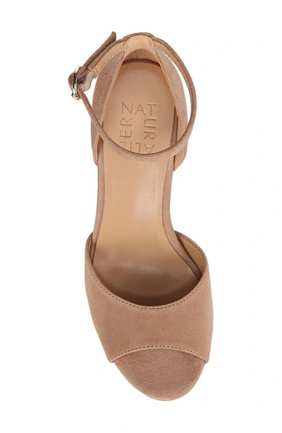 Shop Naturalizer Melina Ankle Strap Platform Sandal In Taupe Suede