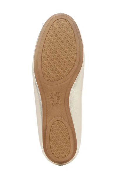 Shop Naturalizer Mira Flat In Champagne Leather