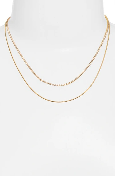 Shop Nordstrom Layered Necklace In Clear- Gold
