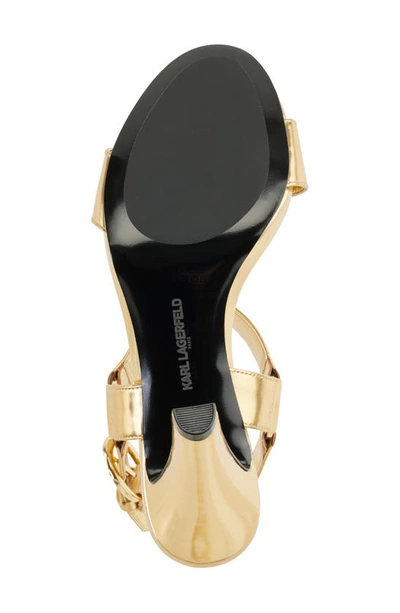 Shop Karl Lagerfeld Cieone Sandal In Gold