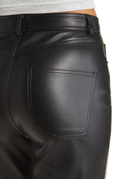 Shop Steve Madden Josie Faux Leather Five Pocket Pants In Black