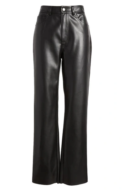Shop Steve Madden Josie Faux Leather Five Pocket Pants In Black