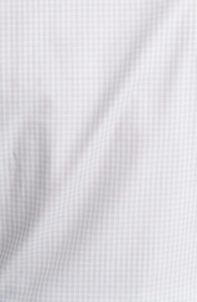 Shop Lorenzo Uomo Trim Fit Heathered Gingham Dress Shirt In Light Grey