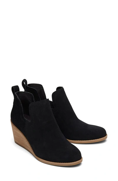 Shop Toms Kallie Wedge Bootie In Black