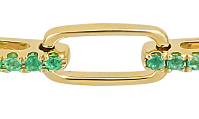 Shop Bony Levy El Mar Emerald Chain Bracelet In 18k Yellow Gold