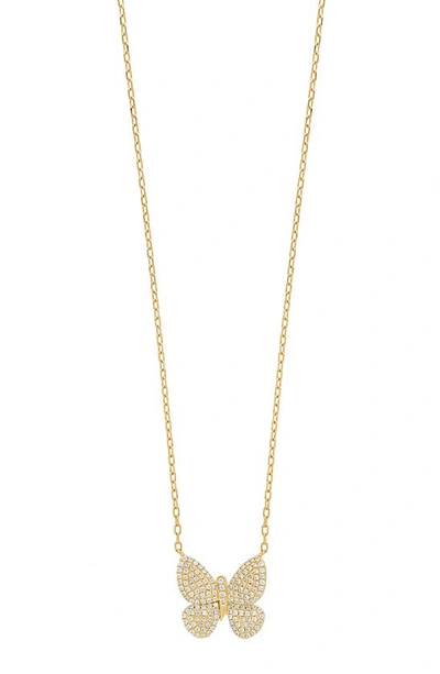 Bony Levy Diamond Butterfly Pendant Necklace In 18k Yellow Gold