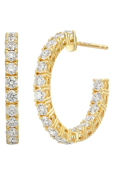 Shop Bony Levy Audrey Diamond Hoop Earrings In 18k Yellow Gold