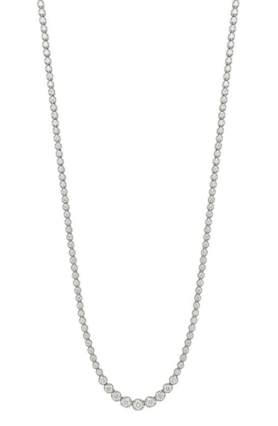 Shop Bony Levy Audrey Diamond Tennis Necklace In 18k White Gold