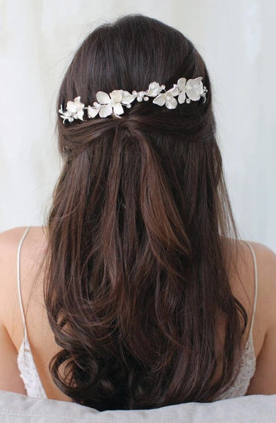 Brides And Hairpins Noemie Crown Halo Comb In Silver