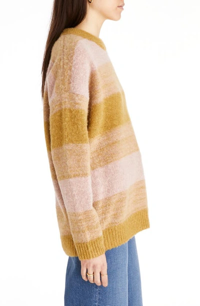 Shop Madewell Otis Space Dye Pullover Sweater In Pink Oyster