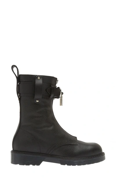 Shop Jw Anderson Lock Detail Combat Ankle Boot In Black