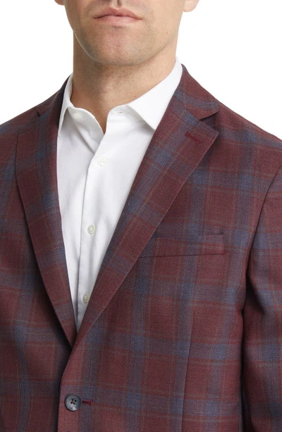 Shop Nordstrom Plaid Patch Pocket Wool Sport Coat In Red- Blue Island Plaid
