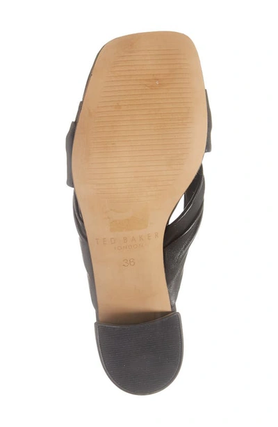 Shop Ted Baker Shennly Knotted Block Heel Slide Sandal In Black