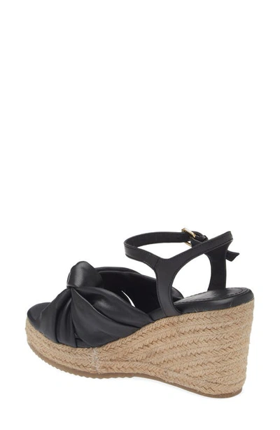Ted Baker Taymin Knotted Espadrille Wedge Sandal In Black