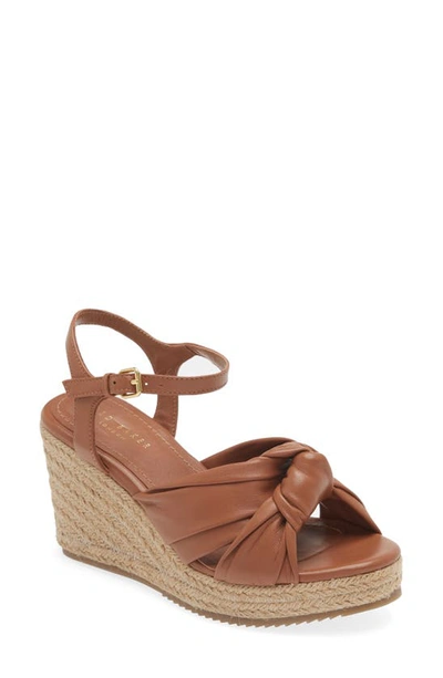 Shop Ted Baker Taymin Knotted Espadrille Wedge Sandal In Tan