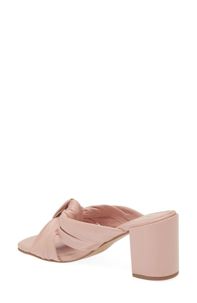 Ted Baker Shennly Knotted Block Heel Slide Sandal In Pale Pink