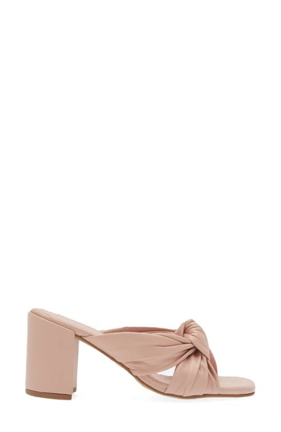 Ted Baker Shennly Knotted Block Heel Slide Sandal In Pale Pink
